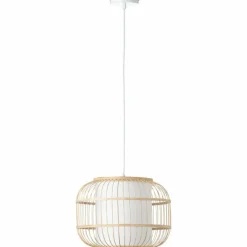 Lampes En Tissu-Luminaires Brilliant Suspension Brilliant Bones Brun, Blanc, 1 lumière