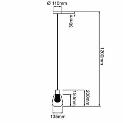 Luminaires Brilliant Suspension Brilliant Carlson LED Noir, 1 lumière