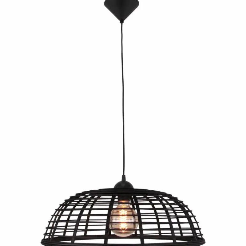 Luminaires Rustiques-Luminaires Brilliant Suspension Brilliant CROSSTOWN Bois foncé, Noir, 1 lumière