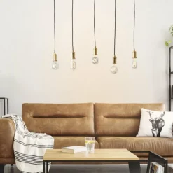 Luminaires Brilliant Suspension Brilliant Darcia Noir, 5 lumières* Suspensions