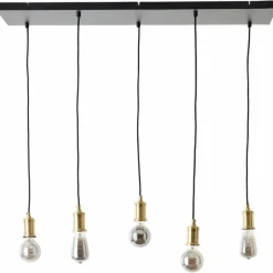 Luminaires Brilliant Suspension Brilliant Darcia Noir, 5 lumières* Suspensions
