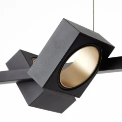 Lampes Dorées-Luminaires Brilliant Suspension Brilliant Dillard LED Or, Noir, 5 lumières, Télécommandes