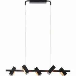 Lampes Dorées-Luminaires Brilliant Suspension Brilliant Dillard LED Or, Noir, 5 lumières, Télécommandes
