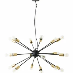 Lampes Dorées-Luminaires Brilliant Suspension Brilliant Dree Noir, 18 lumières