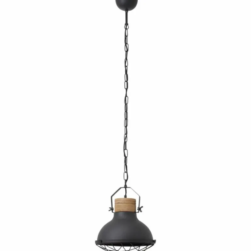 Lampes Vintages & Rétros-Luminaires Brilliant Suspension Brilliant Emma Bois clair, Noir, 1 lumière