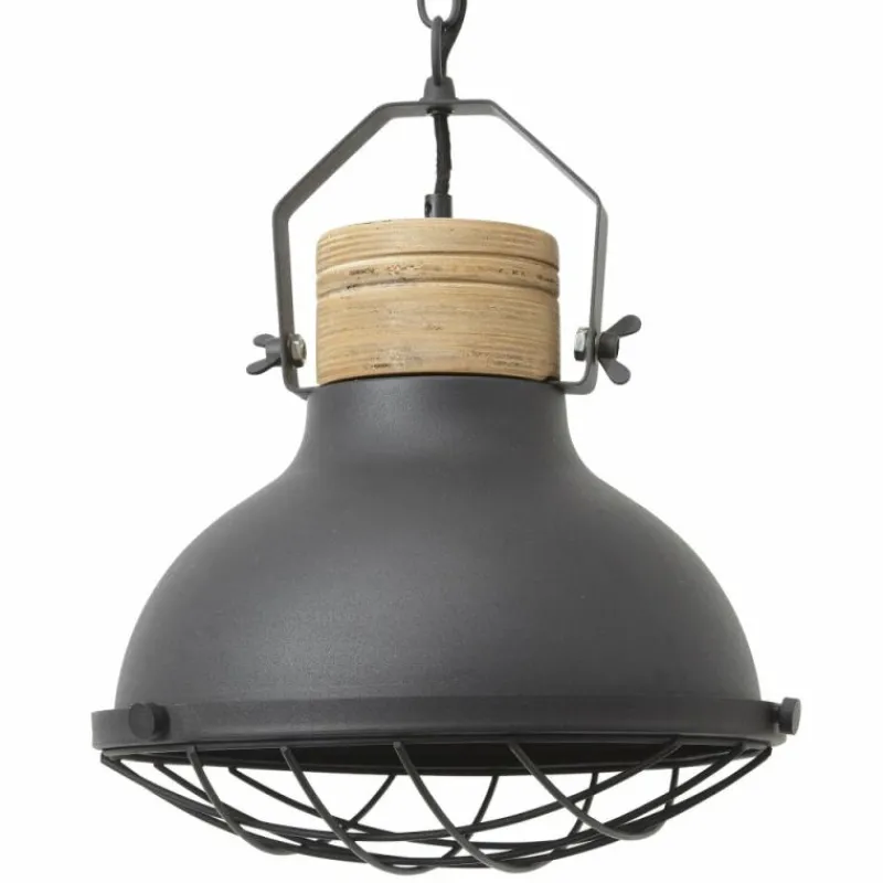 Lampes Vintages & Rétros-Luminaires Brilliant Suspension Brilliant Emma Bois clair, Noir, 1 lumière