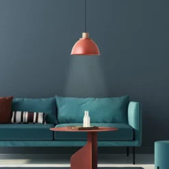 Luminaires Scandinaves-Luminaires Brilliant Suspension Brilliant Erena Rouge, 1 lumière