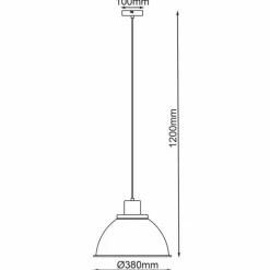 Luminaires Scandinaves-Luminaires Brilliant Suspension Brilliant Erena Gris, 1 lumière