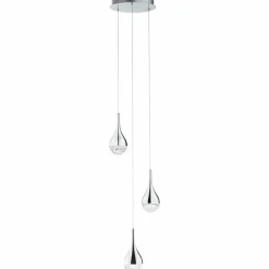 Luminaires Brilliant Suspension Brilliant FRIZZANTE LED Chrome, 3 lumières