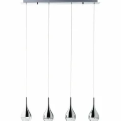 Luminaires Brilliant Suspension Brilliant FRIZZANTE LED Chrome, 4 lumières