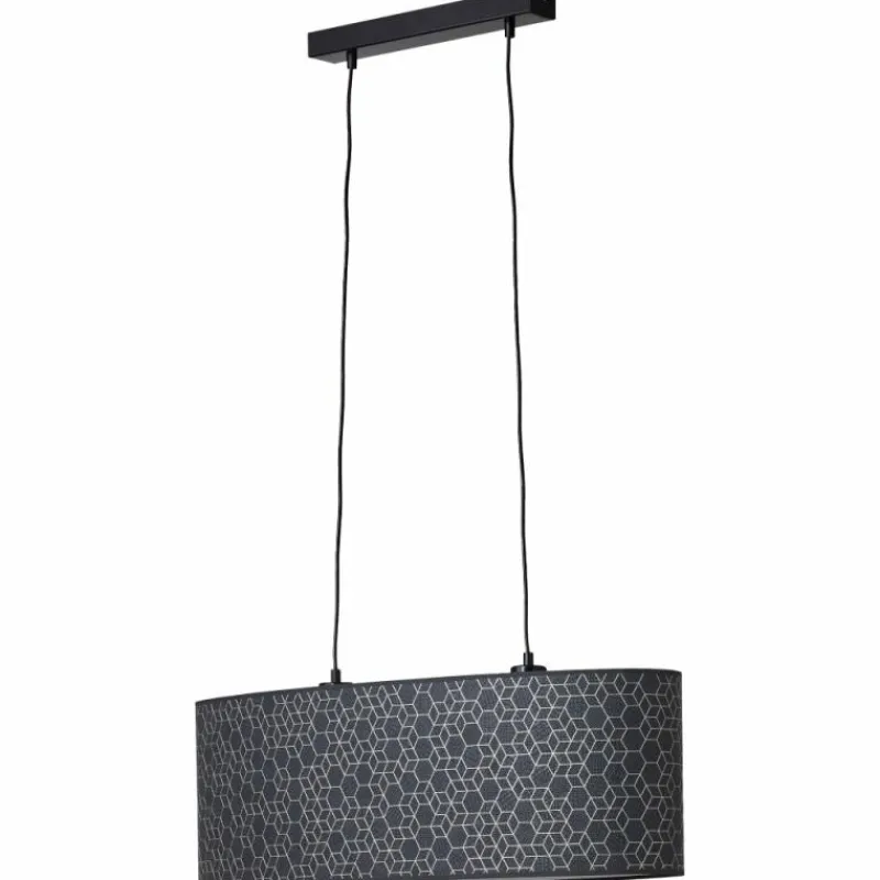 Lampes En Tissu-Luminaires Brilliant Suspension Brilliant Galance Noir, 2 lumières