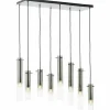Suspension Verre Fumé-Luminaires Brilliant Suspension Brilliant Glasini Noir, 8 lumières