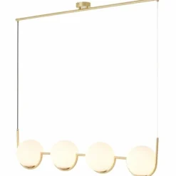 Luminaires Brilliant Suspension Brilliant Glint Or, 4 lumières