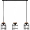 Luminaires Scandinaves-Luminaires Brilliant Suspension Brilliant Gwen Bois clair, Noir, 3 lumières