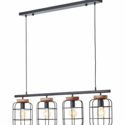Luminaires Brilliant Suspension Brilliant Gwen Noir, 4 lumières* Suspensions