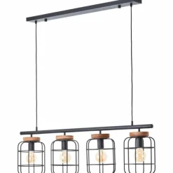 Luminaires Brilliant Suspension Brilliant Gwen Noir, 4 lumières* Suspensions