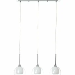 Luminaires Brilliant Suspension Brilliant Hadan Chrome, 3 lumières