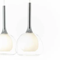 Luminaires Brilliant Suspension Brilliant Hadan Chrome, 3 lumières
