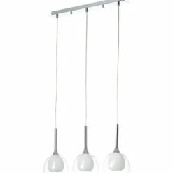 Luminaires Brilliant Suspension Brilliant Hadan Chrome, 3 lumières