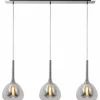 Luminaires Brilliant Suspension Brilliant Hadan Chrome, 3 lumières