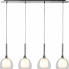 Luminaires Brilliant Suspension Brilliant Hadan Chrome, 4 lumières