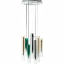 Lampes Dorées-Luminaires Brilliant Suspension Brilliant Inez LED Argenté, 7 lumières