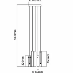 Lampes Dorées-Luminaires Brilliant Suspension Brilliant Inez LED Argenté, 7 lumières