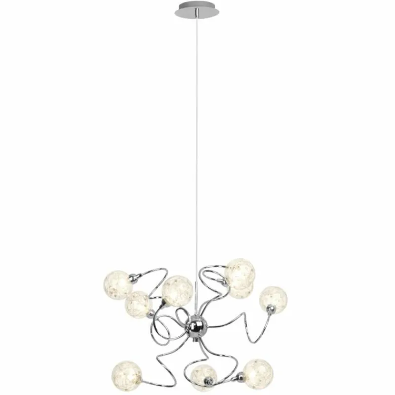 Luminaires Brilliant Suspension Brilliant Joya Chrome, 9 lumières