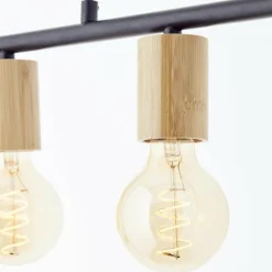 Lampes En Bois-Luminaires Brilliant Suspension Brilliant Kerry Écru, 5 lumières