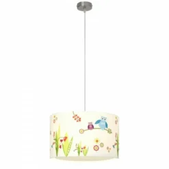 Lampes En Tissu-Luminaires Brilliant Suspension Brilliant Leuchten Birds Multicolore, Blanc, 1 lumière