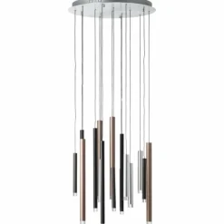 Luminaires Brilliant Suspension Brilliant Living Cembalo LED Brun, 16 lumières* Éclairage Led