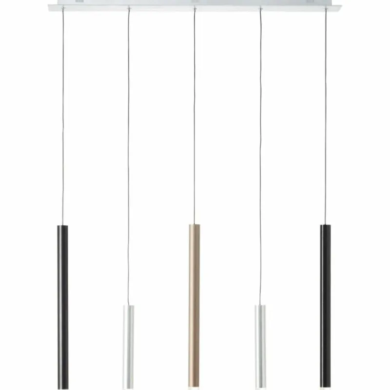 Luminaires Brilliant Suspension Brilliant Living Cembalo LED Aluminium, 5 lumières* Éclairage Led