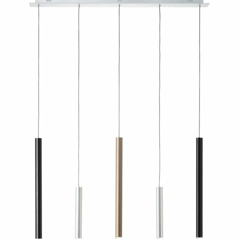Luminaires Brilliant Suspension Brilliant Living Cembalo LED Aluminium, 5 lumières* Éclairage Led