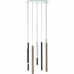 Luminaires Brilliant Suspension Brilliant Living Cembalo LED Brun, 8 lumières* Éclairage Led