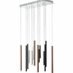 Luminaires Brilliant Suspension Brilliant Living Cembalo LED Brun, 14 lumières* Éclairage Led