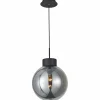 Suspension Verre Fumé-Luminaires Brilliant Suspension Brilliant Living Astro Noir, 1 lumière