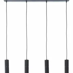 Luminaires Brilliant Suspension Brilliant Marty LED Noir, 4 lumières* Suspensions