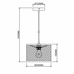 Luminaires Scandinaves-Luminaires Brilliant Suspension Brilliant Maze Noir, 1 lumière