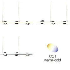 Luminaires Brilliant Suspension Brilliant Nebeker LED Noir, 4 lumières, Télécommandes* Suspensions