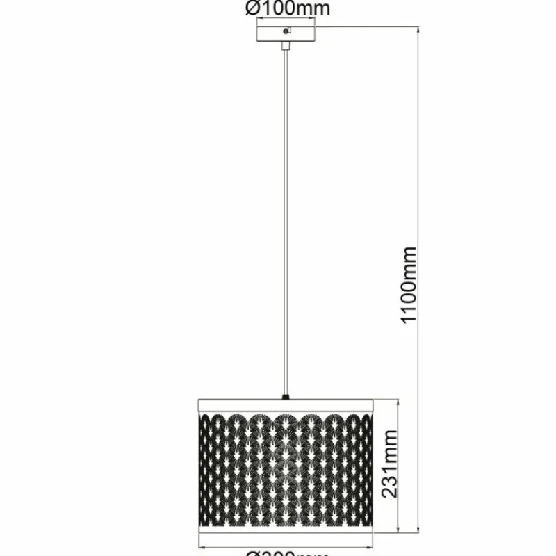 Lampes Dorées-Luminaires Brilliant Suspension Brilliant Neolia Noir, 1 lumière