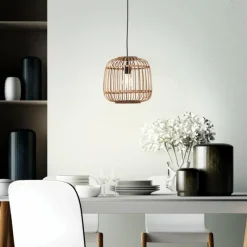 Luminaires Rustiques-Luminaires Brilliant Suspension Brilliant Nikka Noir, 1 lumière