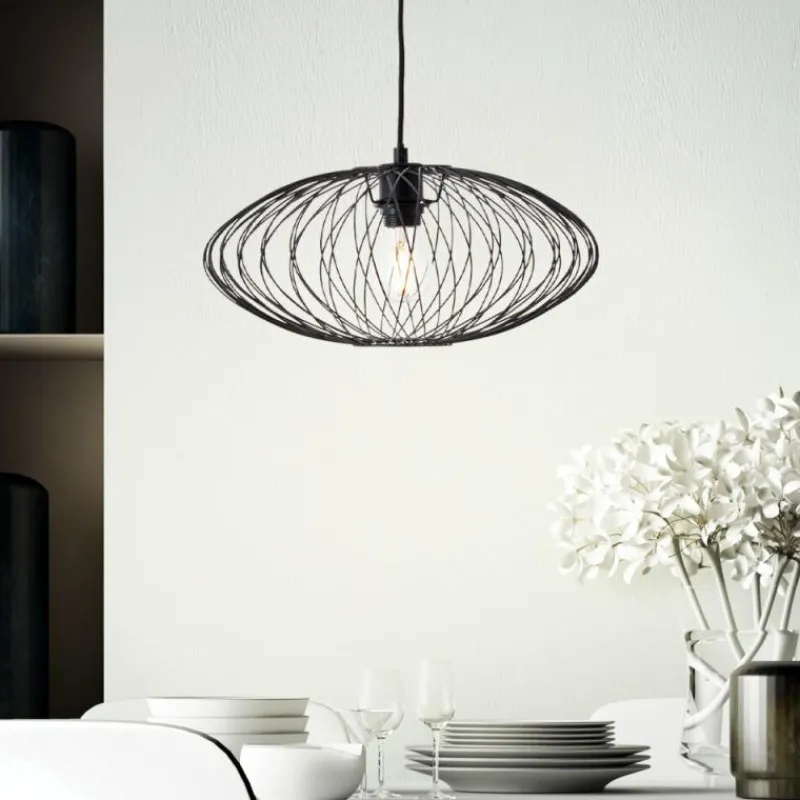 Lampes Industrielles-Luminaires Brilliant Suspension Brilliant Norden Noir, 1 lumière