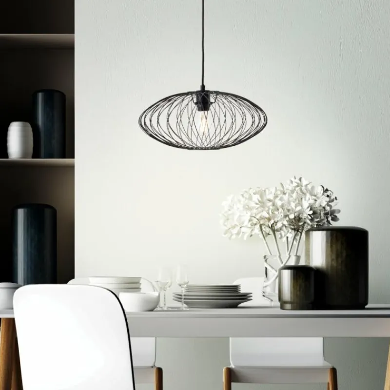 Lampes Industrielles-Luminaires Brilliant Suspension Brilliant Norden Noir, 1 lumière