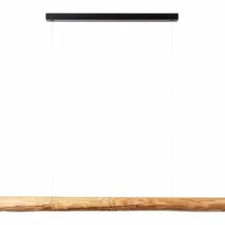Luminaires Rustiques-Luminaires Brilliant Suspension Brilliant Odun LED Bois clair, Noir, 1 lumière