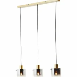 Lampes Dorées-Luminaires Brilliant Suspension Brilliant Osaki Or, 3 lumières