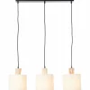 Lampes En Tissu-Luminaires Brilliant Suspension Brilliant Pia Noir, 3 lumières