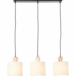 Lampes En Tissu-Luminaires Brilliant Suspension Brilliant Pia Noir, 3 lumières