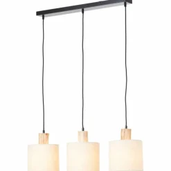 Lampes En Tissu-Luminaires Brilliant Suspension Brilliant Pia Noir, 3 lumières