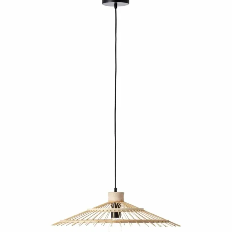 Luminaires Rustiques-Luminaires Brilliant Suspension Brilliant Pirae Brun, Noir, 1 lumière