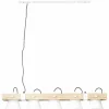Luminaires Rustiques-Luminaires Brilliant Suspension Brilliant Plow Bois foncé, Blanc, 5 lumières